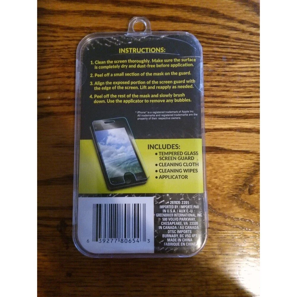 Shatter-Resistant Screen Guard Tempered Glass for iPhone XR & 11 NIB Free Ship